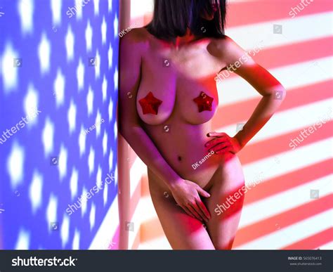 American Flag Nude Woman Body Parts Stock Photo Shutterstock