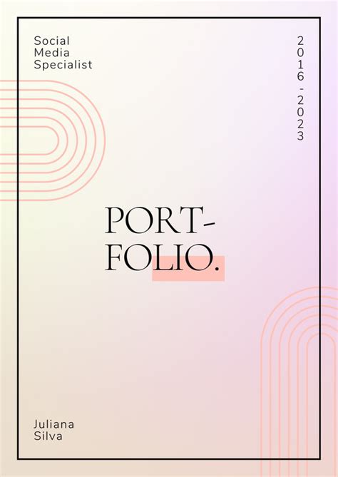 page   portfolio cover page templates    print canva