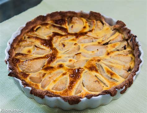 Tarte poires chocolat crème damande Kilomètre 0