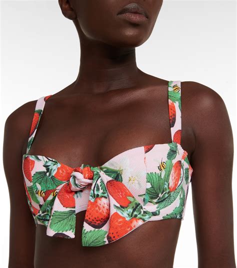 Clara Printed Bikini Top In Red Alexandra Miro Mytheresa