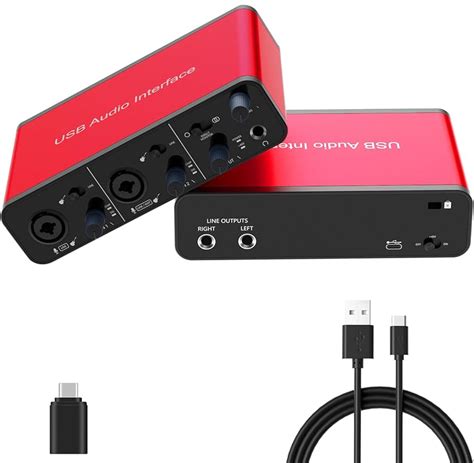 新作通販 2i2 Usb Audio Interface 24bit 96khz 48v Phantom Power For Recording Podcasting And