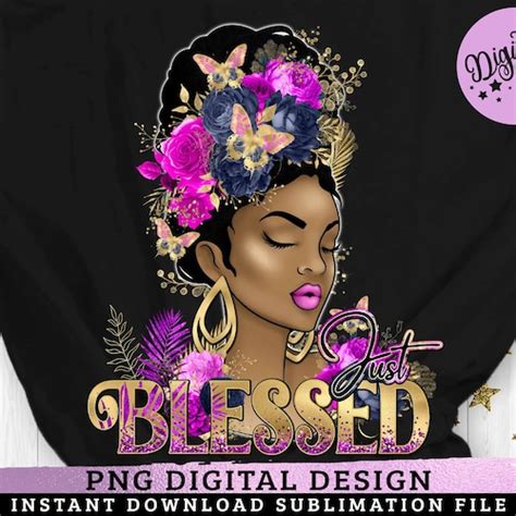 She Is Strong Png Black Woman Religious God Png Afro Girl Etsy