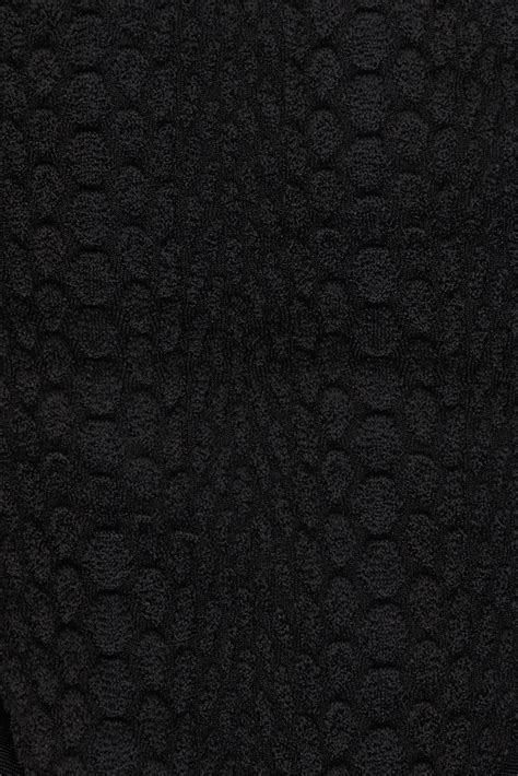 Luli Fama Wavy Seamless Triangle Bikini Top In Black REVOLVE