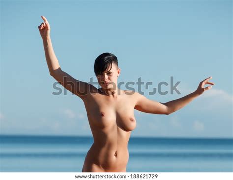 Beautiful Naked Woman On Beach Against Stock Photo 188621729 Shutterstock