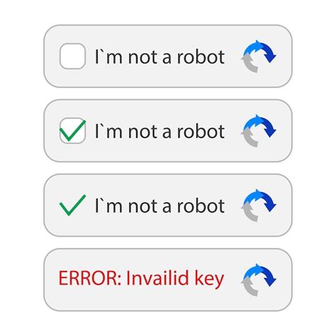 Je Ne Suis Pas Un Robot Captcha Vecteur Premium