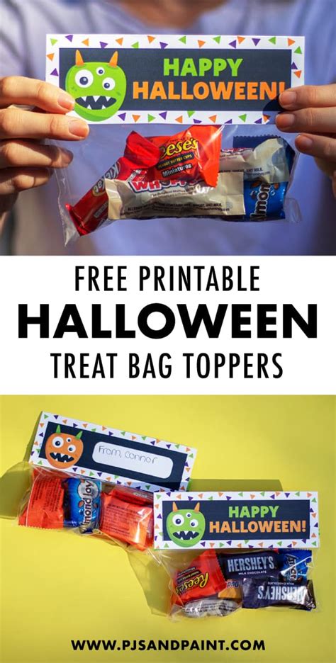 Free Printable Halloween Treat Bag Toppers