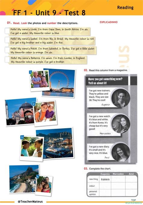 Ff 1 Unit 09 Test 8 Reading Interactive Worksheet Topworksheets