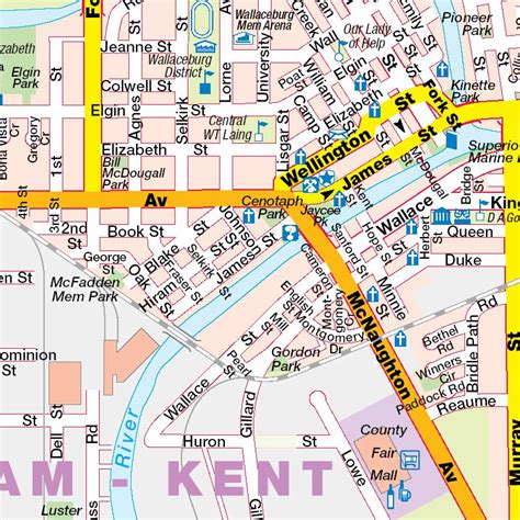 Wallaceburg On Map By Mapmobility Corp Avenza Maps