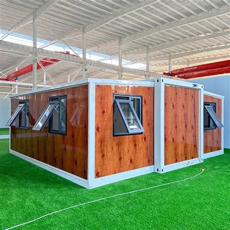 China Villa Prefabricated Home Portable Double Wings Fold Out Container