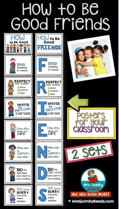 Posters | How To Be Good Friends | Classroom Community | Character Education | Teaching kindness ...