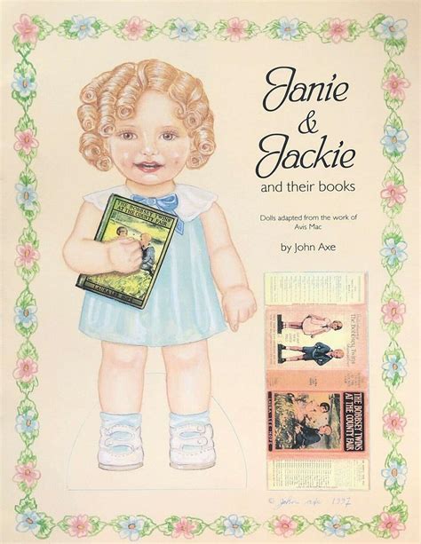 Vintage 1996 Convention Paper Doll Janie And Jackie And Their Books John