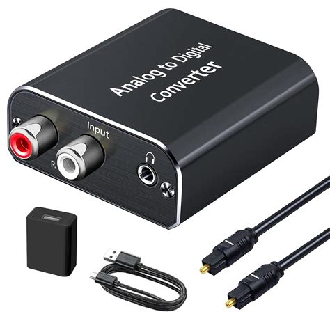 amanka conversor de audio analogico  digital  cable optico