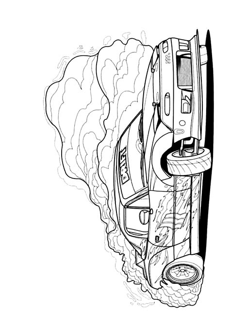 Carro De Drift Para Colorir Imprimir Desenhos