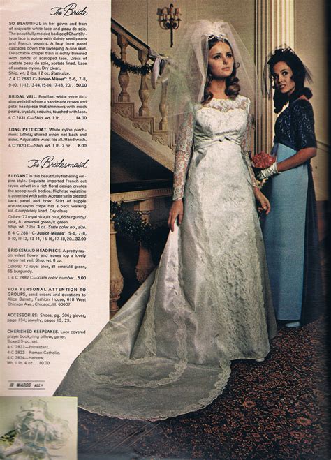 Wards 1969 catalog. | Wedding dresses vintage, Blue wedding dresses