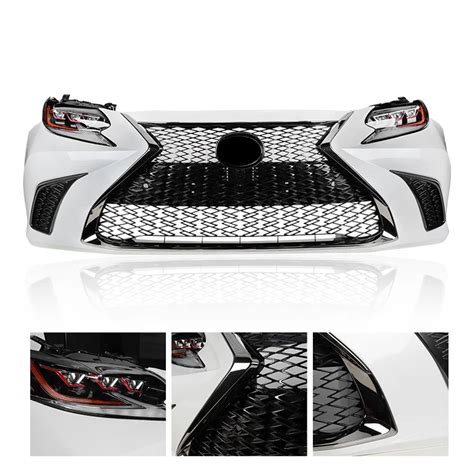 Maictop Bodykit Facelift Front Bumper Grille Headlight For Es200 Es300