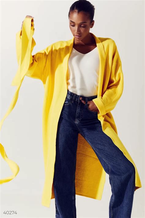 Яркий желтый кардиган (арт. 40274) ♡ интернет-магазин Gepur