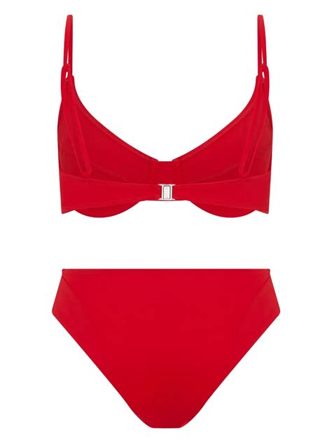 Let S Swim Wired Bralette Bikini Top In Red ModeSens