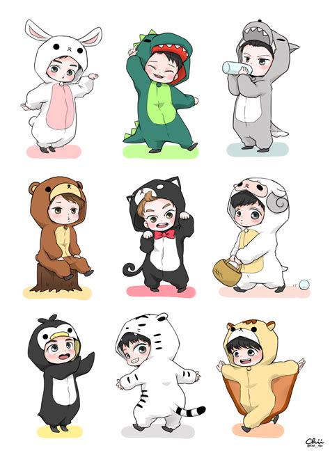 Chibi Exo Baekhyun And Sehun