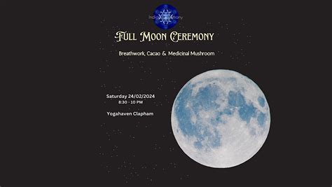 Full Moon Ceremony Breathwork Cacao And Medicinal Mushroom Yogahaven