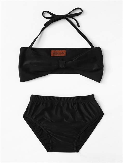 Itsy Bitsy Teen Weeny Retro Solid Black Bikini Baby Sizes Etsy Artofit