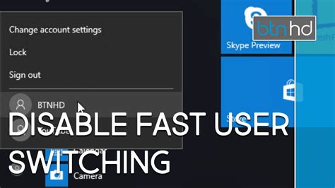 Disable Fast User Switching On Windows YouTube