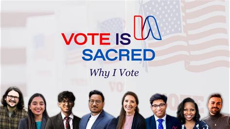 Vote Is Sacred Why I Vote Youtube