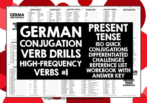 German High Frequency Verbs Conjugation 1 Teaching Resources