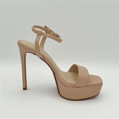 Pedro Rina Nude Open Toe Ankle Strap Platform Sandal Heels Women S Fashion Footwear Heels On