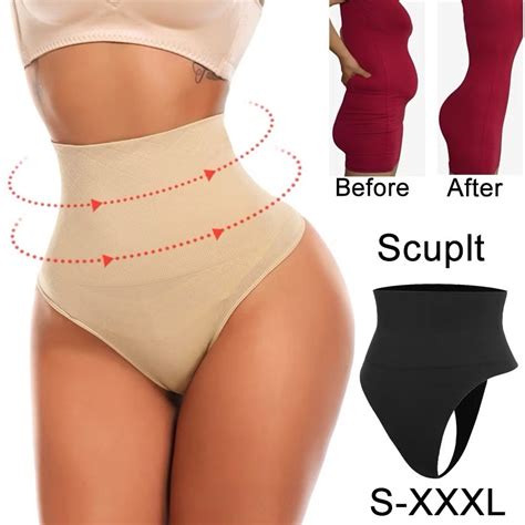Calcinha Cinta Alta Compressão Lingerie Fio Dental Duplo Modeladora