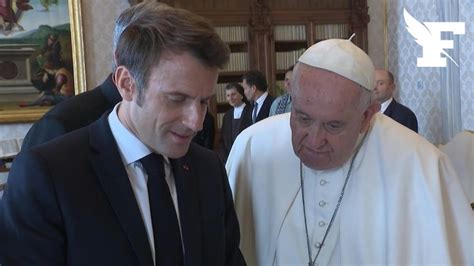 Les images de la rencontre entre Emmanuel Macron et le pape François