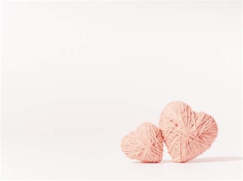 Premium Photo Handmade Craft Hearts On White Background