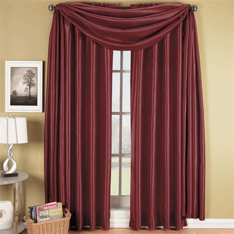 Soho Faux Silk Rod Pocket Window Treatment Panel Single Burgundy 42x63