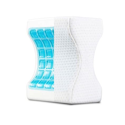 Orthopedic Cooling Gel Knee Pillow for Sleeping, Pain Relief from