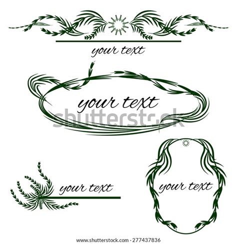 Vector Set Border Design Element Frame Stock Vector Royalty Free