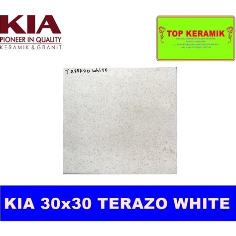 Jual Keramik Lantai Kia 30x30 Terazo White Kw 1 Shopee Indonesia