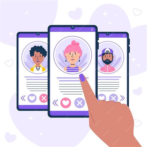 Free Vector Dating App Swipe Concept