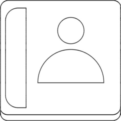 symbol  contact icon  mobile  stroke  vector art