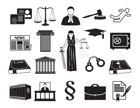 Legal Icon Set Law Attorney Legal Icon Set Attorney At Law Attorneys