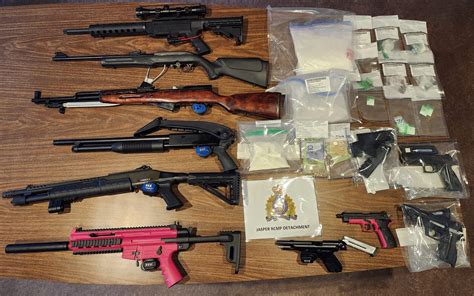 Jasper Mounties Seize Drugs Weapons After Six Month Investigation