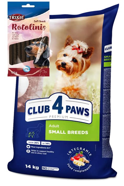 ᐉ Корм Клуб 4 Лапи Premium для дорослих собак малих порід 14 кг та ...