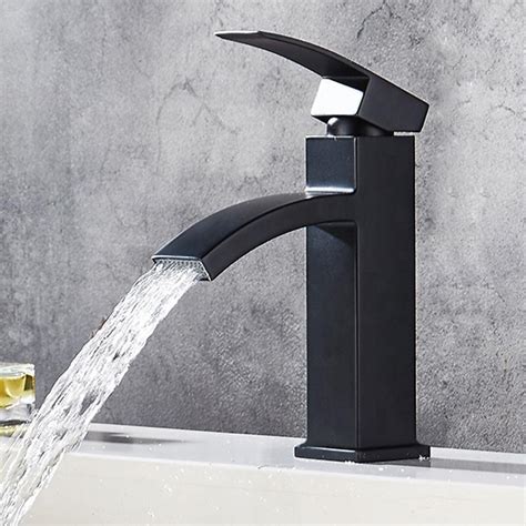 Hot And Cold Water Tap Deck Mounted Brass Bathroom Mixers Single Hole Tap Faucet Bathroom Sink