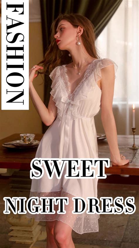 Women Hot Nighties High Split Sheer Mesh Lace Night Dresses And Robe Sleepwear Set Gr Buy