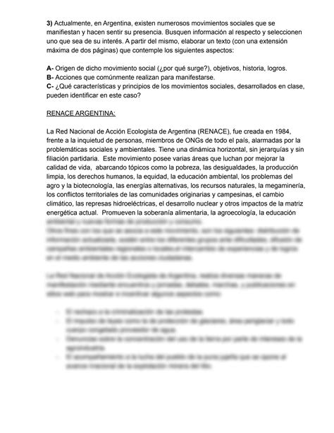 Solution Trabajo Pr Ctico Sobre Participaci N Derechos Y Movimientos