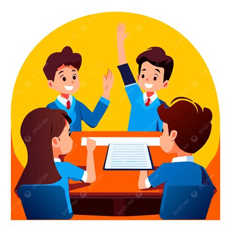 School Kids Rising Hand Infront Of Teacher, School Kids Rising Hand