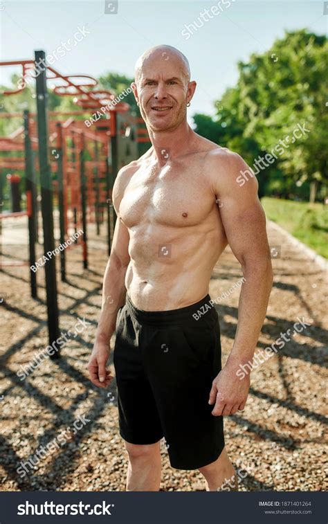 Athletic Mature Man Bodybuilder Naked Torso Stock Photo Shutterstock