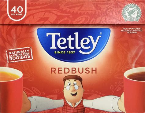 Tetley Redbush Pure Tea Bags Pack Of 6 40 Count Uk Grocery