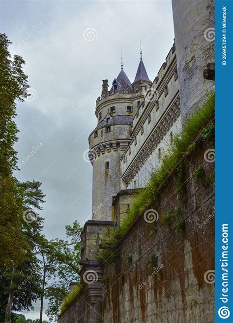 Side View Of Chateau De Pierrefonds Castle In Pierrefonds Oise France