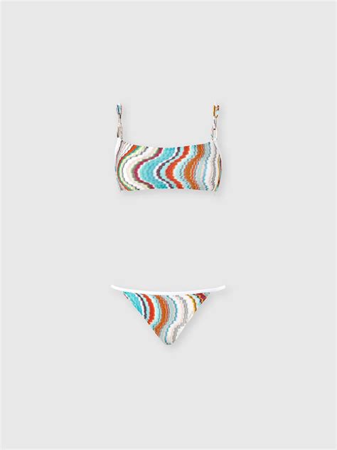 Bandeau Bikini With Lam Wave Motif Multicoloured Missoni