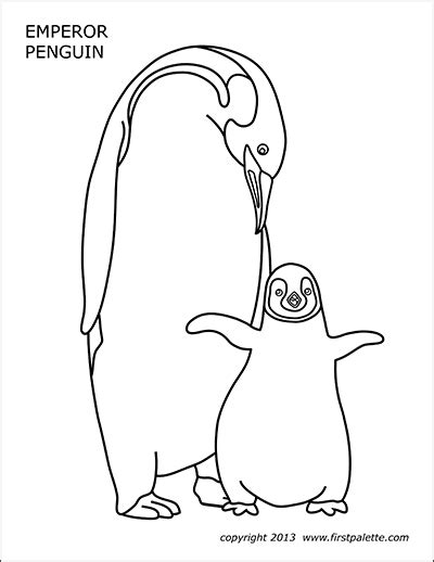 Penguin | Free Printable Templates & Coloring Pages | FirstPalette.com