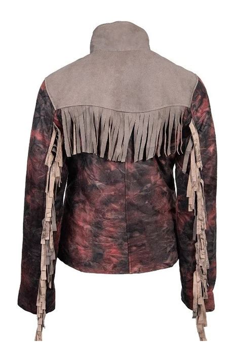 Sex Education Maeve Wiley Distressed Purple Leather Jacket